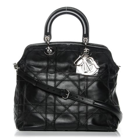 dior granville medium tote|CHRISTIAN DIOR Lambskin Cannage Medium Granville Tote.